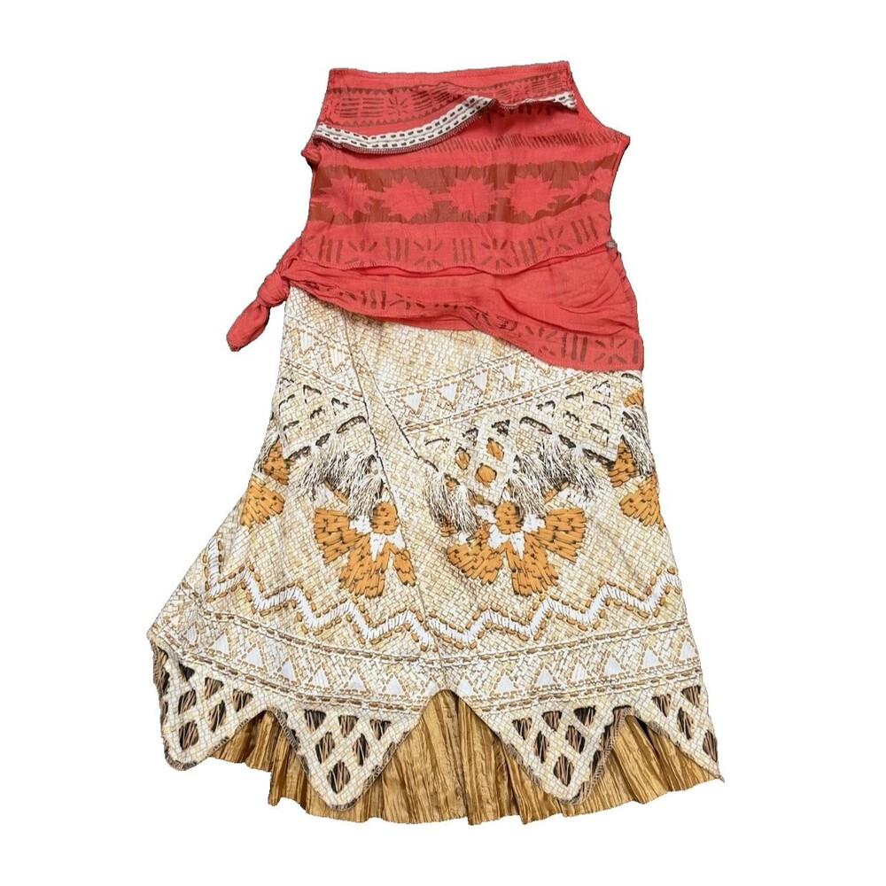 Disney Moana Dress Girls 6/7 Princess Cosplay Costume Dress Up NWT
